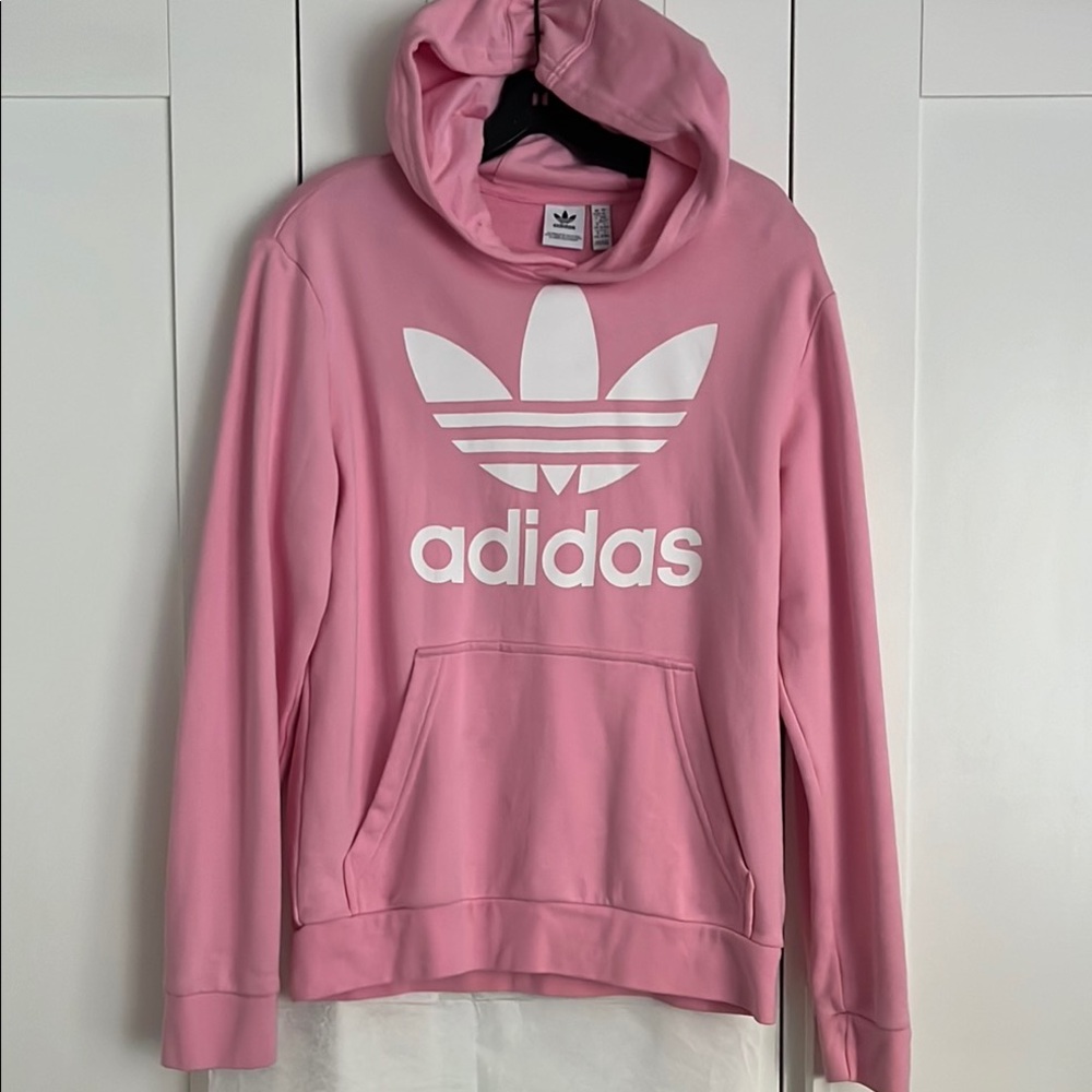 Adidas trefoil Pink Kids kids Hoodie sweater size 16/XL excellent condition